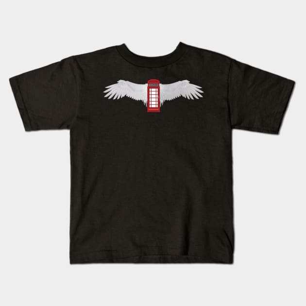 Angelic Phone Booth Kids T-Shirt by GMAT